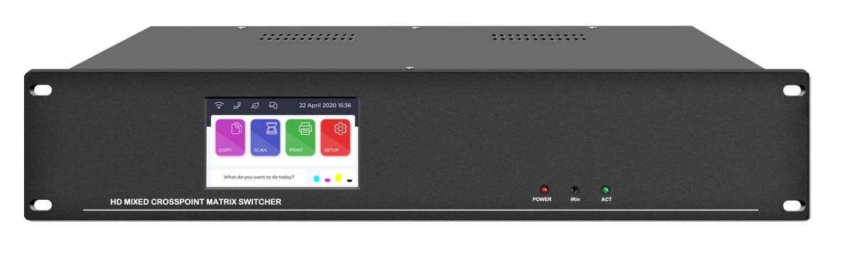 8路无缝混合矩阵主机带4.3寸彩色触摸屏