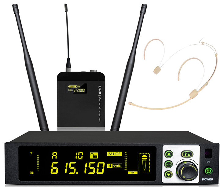 一拖一真分集头戴话筒