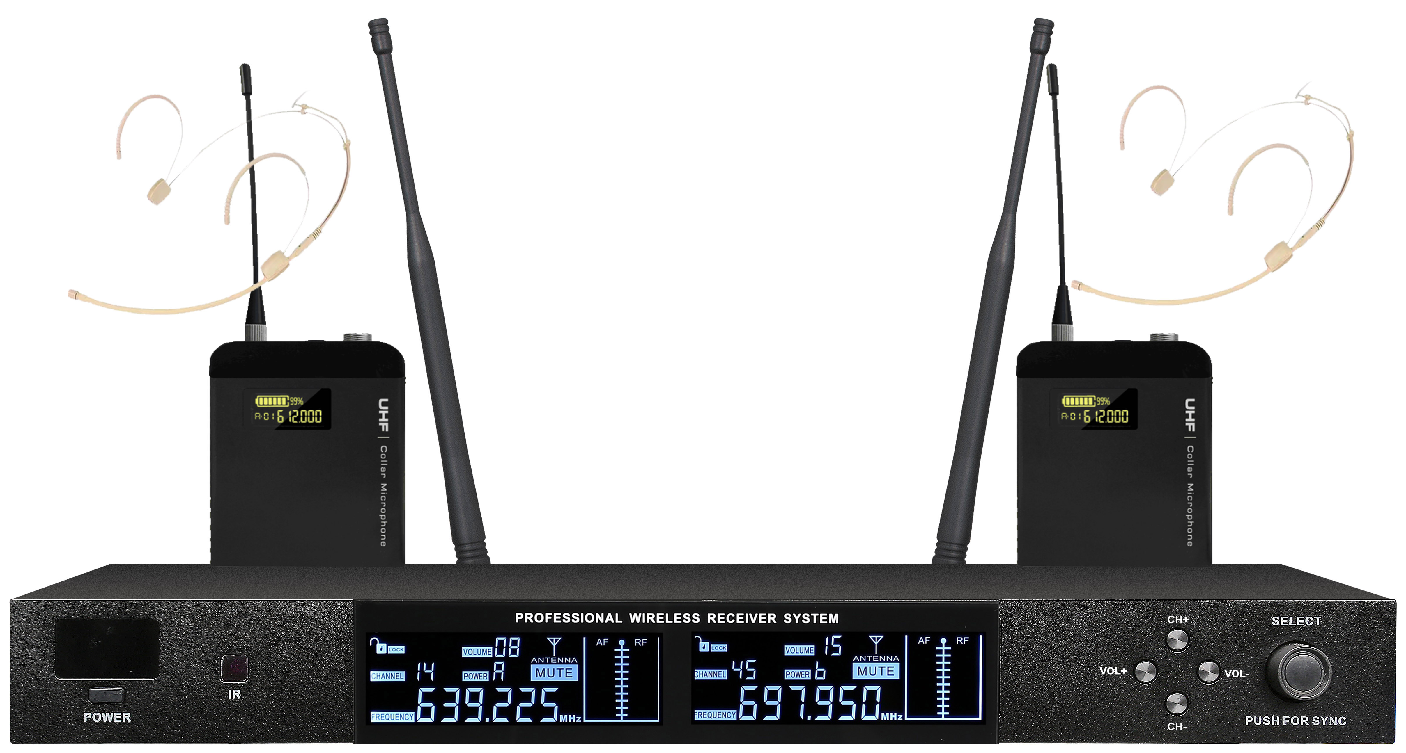 一拖二无线头戴话筒(普通）