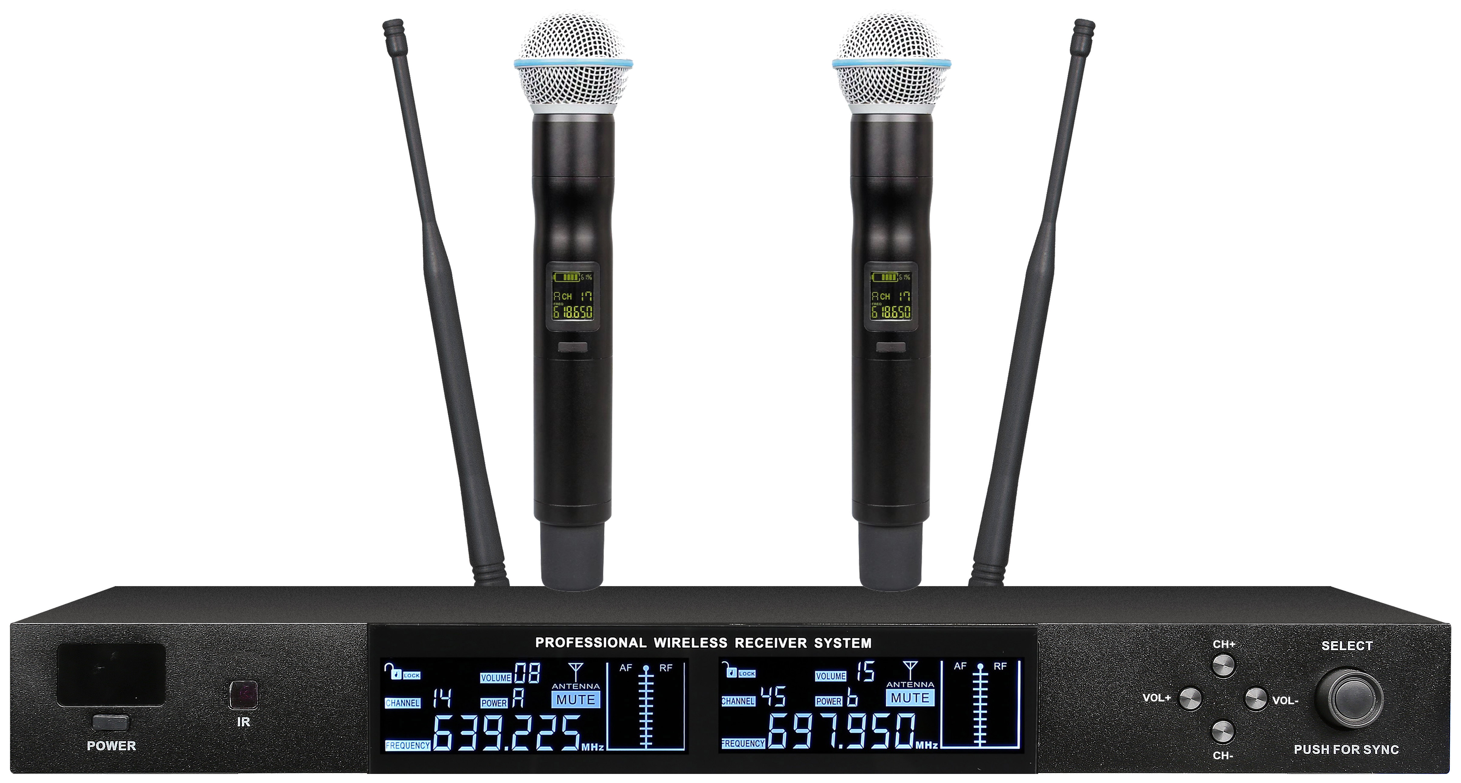 一拖二无线手持话筒(普通）